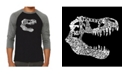 LA Pop Art T-Rex Men's Raglan Word Art T-shirt
